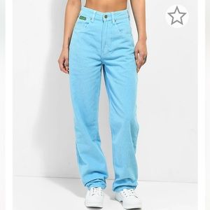 Empyre Loose Fit SK8 Corduroy Light Blue Skate Pants (Men and Women).